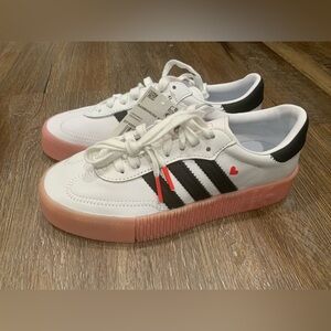 New adidas Wmns Sambarose Valentine White Black Pink EF4965 Women's Sz 5